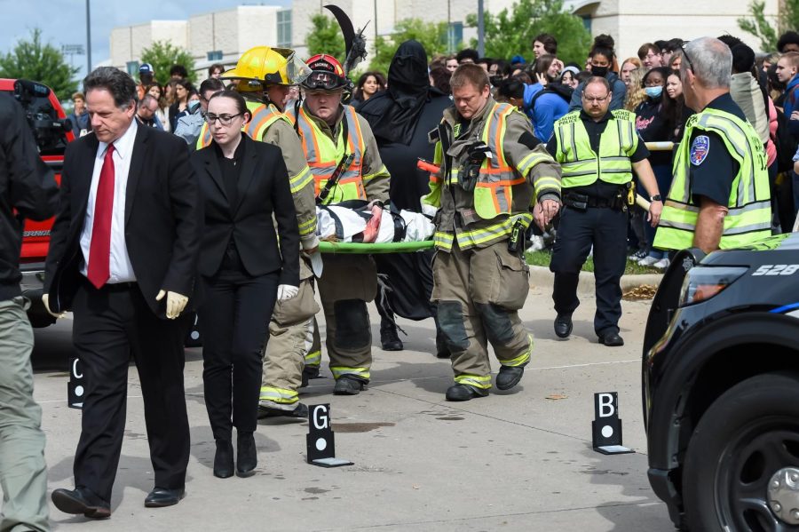 Representatives from the funeral home, Sachse Fire Department and Sachse Police all participated in the realistic program Shattered Dreams.