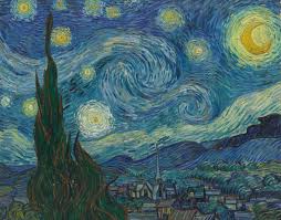 The Starry Night, painted by Vincent VAn Gogh in 1889.